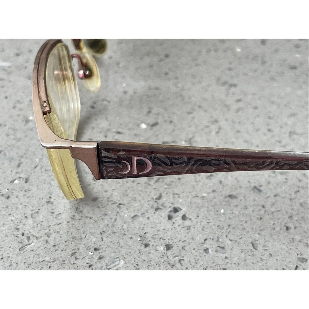 Catherine Deneuve Eyeglasses Frames ONLY PL Plum Rectangle Half Rim 51-18-135